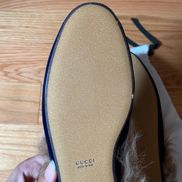 Gucci Princetown Velvet Mules - Picture 6 of 9